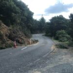 Petit glissement de terrain route de Whangaruru